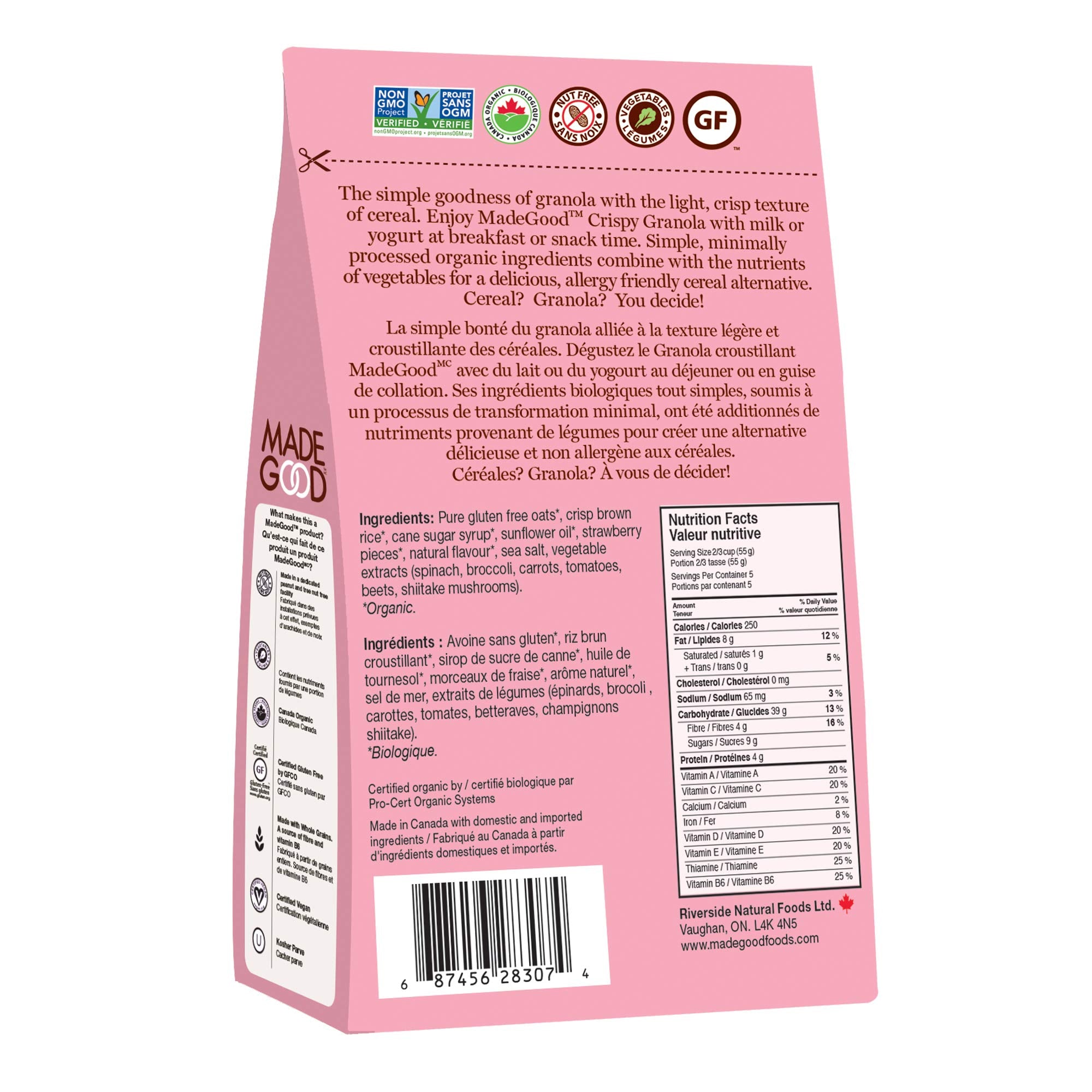 Madegood Organic Strawberry Granola, 284 GR