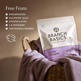 Branch Basics Laundry Detergent - 4lbs (120 loads) | Plant & Mineral-Based Formula | Lifts Stains & Removes Odor | Plastic-Free, Fragrance-Free & Safe