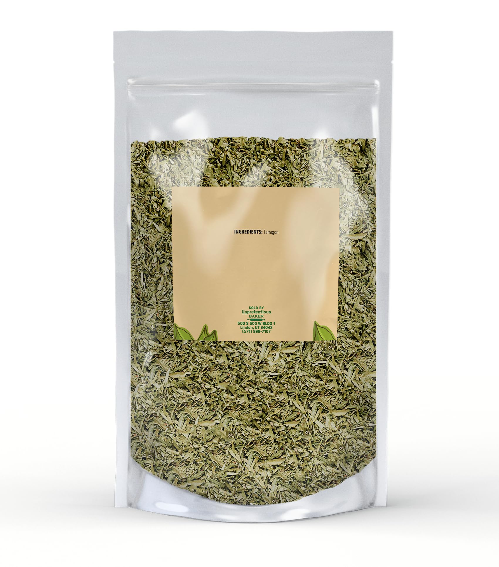 Unpretentious Tarragon, 4 oz, Cut & Sifted, Salads & Soups, Light Anise Flavor