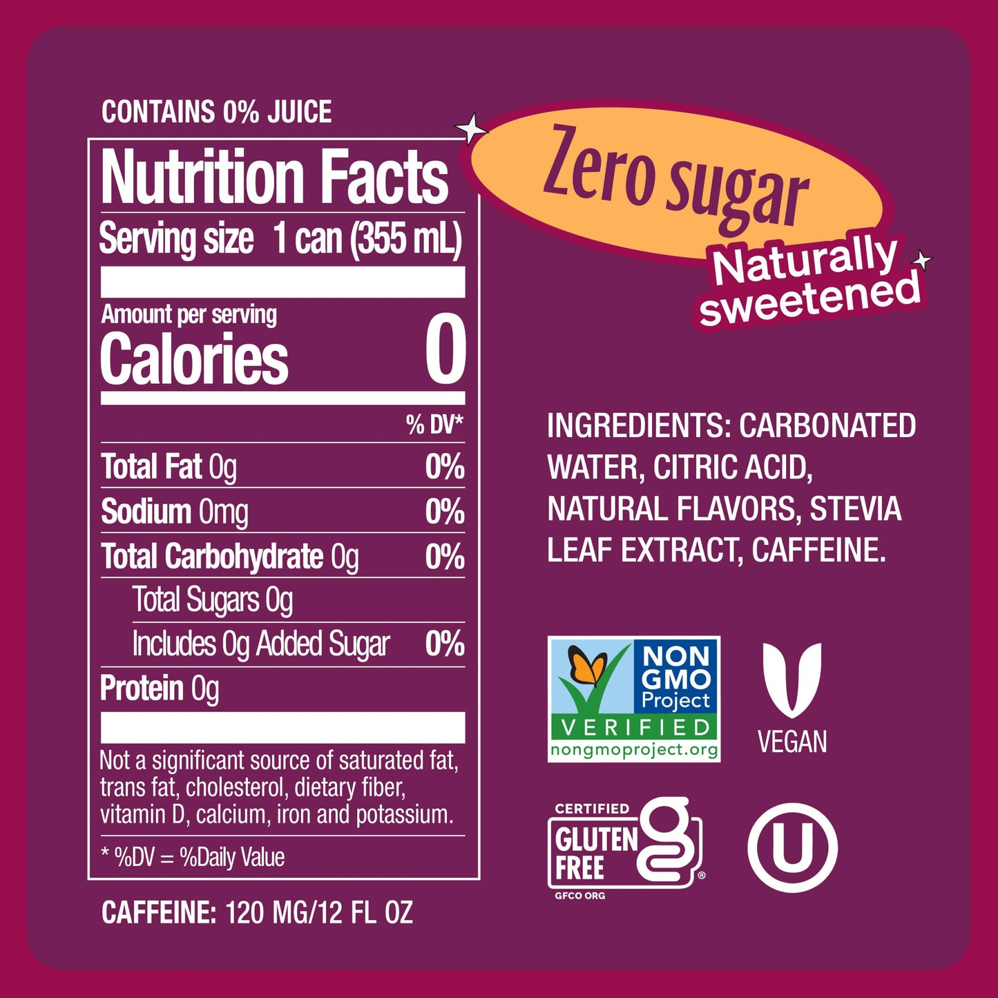 Zevia Zero Sugar Energy Drink, Peach Passionfruit, 12 Ounce Can