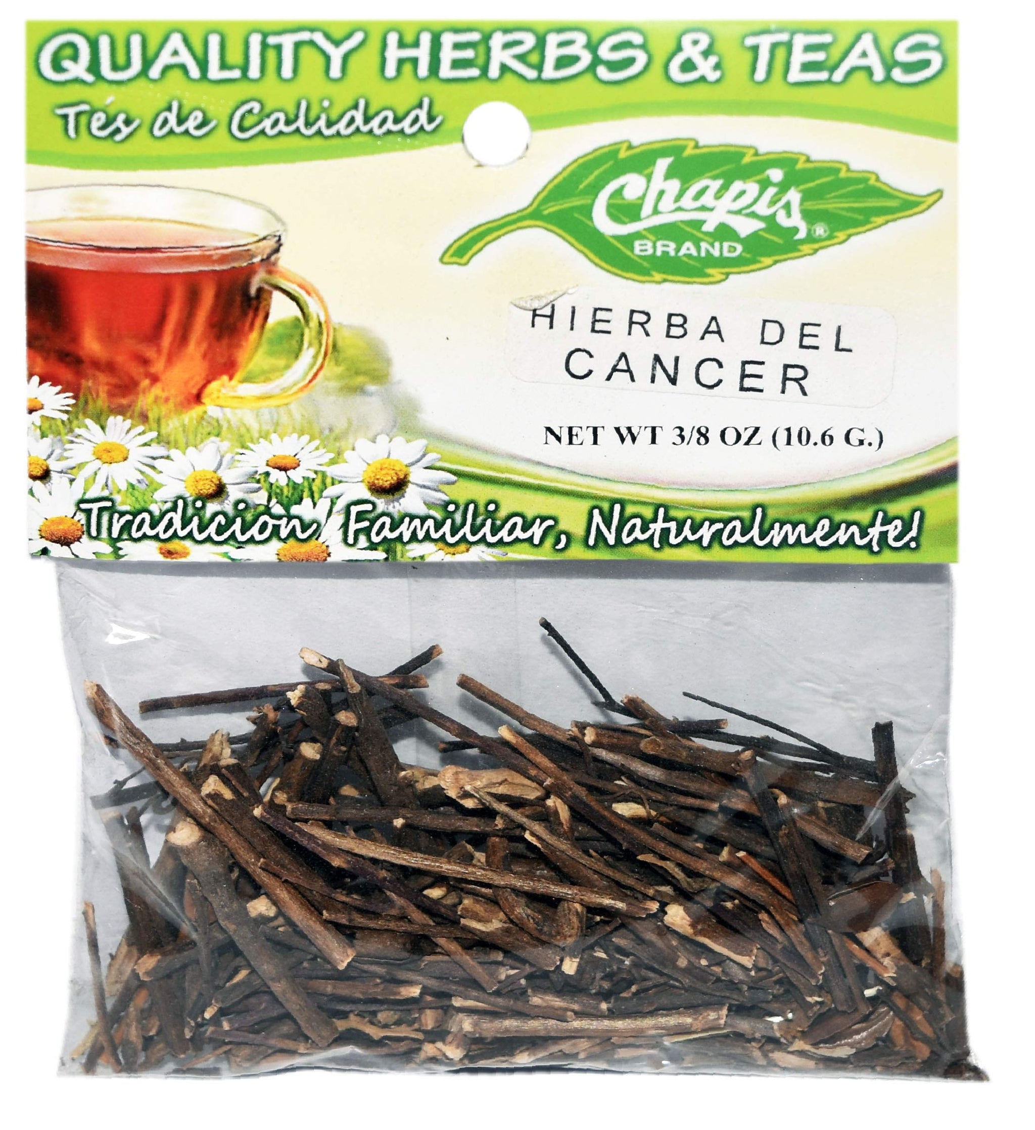3 PIECES CHAPIS HIERBA DEL CANCER NATURAL HERBS HIERBAS Net Wt. 3/8oz (10.6g)