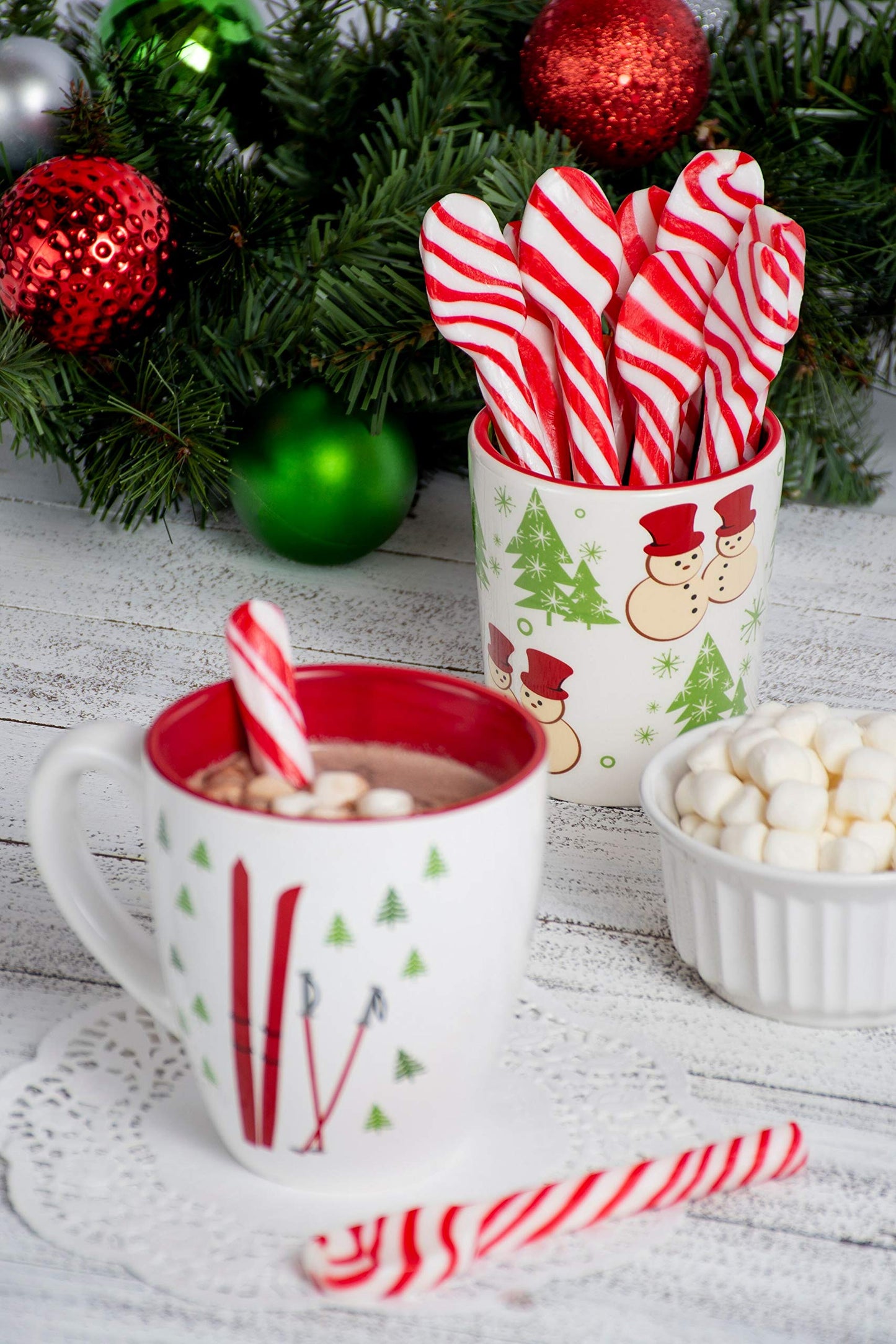 Candy Cane Spoons Peppermint Flavored - 12 Count