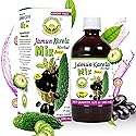 BASIC AYURVEDA Jamun Karela Herbal Mix Juice with Holy Basil | 16.23 Fl Oz (480ml) | Natural Indian Black Berry & Bitter Gourd Juice | Plant-Based