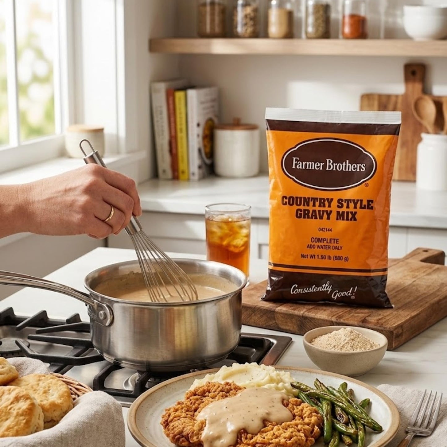 Farmer Brothers Instant Country Gravy Mix, 1.5 lb Bag