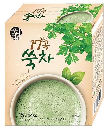 SONGWON Korean Traditional Mugwort Tea, 15 Sticks (1 Pack)
