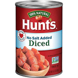 Hunt’s No Salt Added Diced Tomatoes, Perfect for Chili & Soups, 14.5 oz. Can
