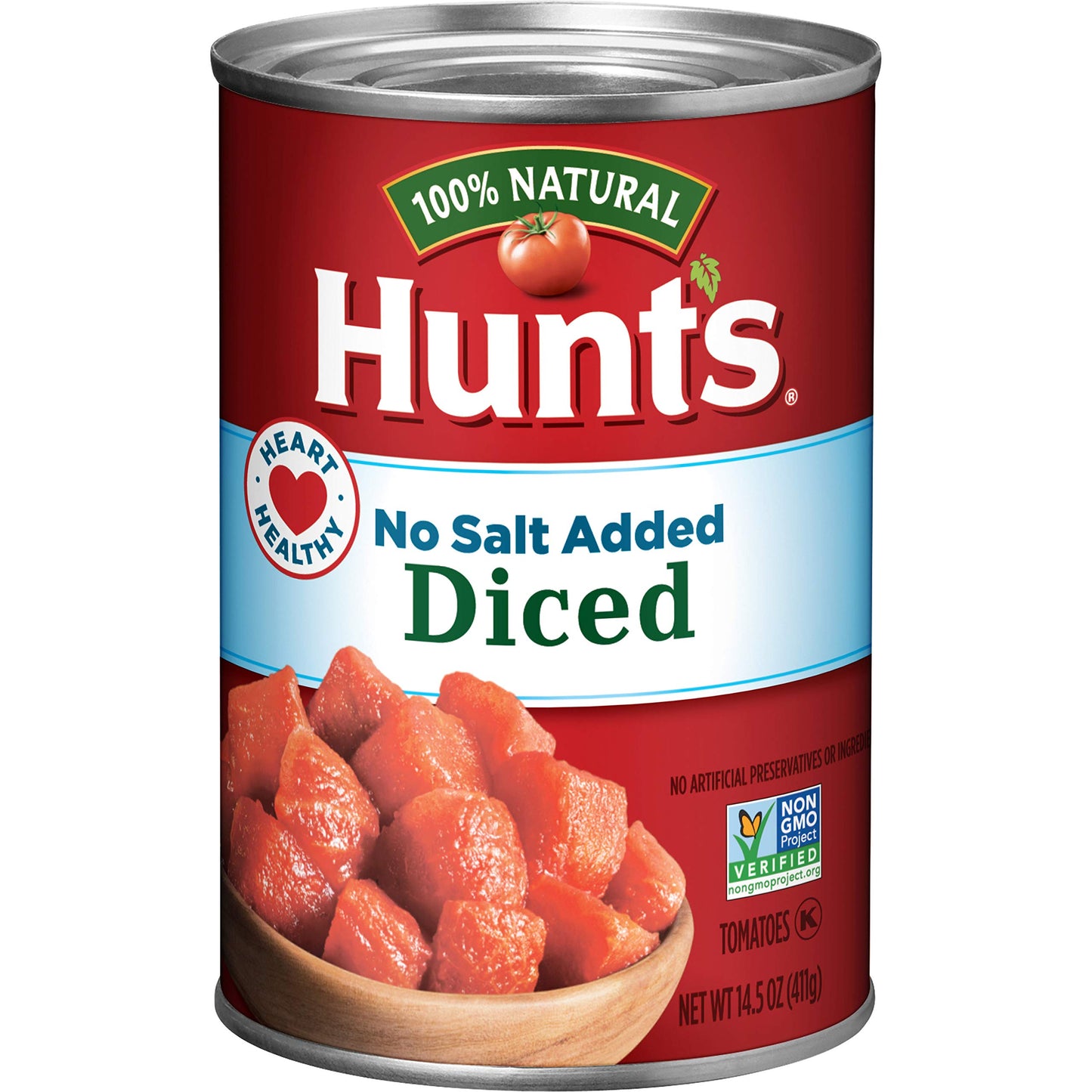 Hunt’s No Salt Added Diced Tomatoes, Perfect for Chili & Soups, 14.5 oz. Can