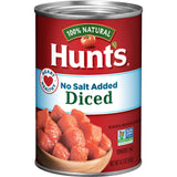 Hunt’s No Salt Added Diced Tomatoes, Perfect for Chili & Soups, 14.5 oz. Can