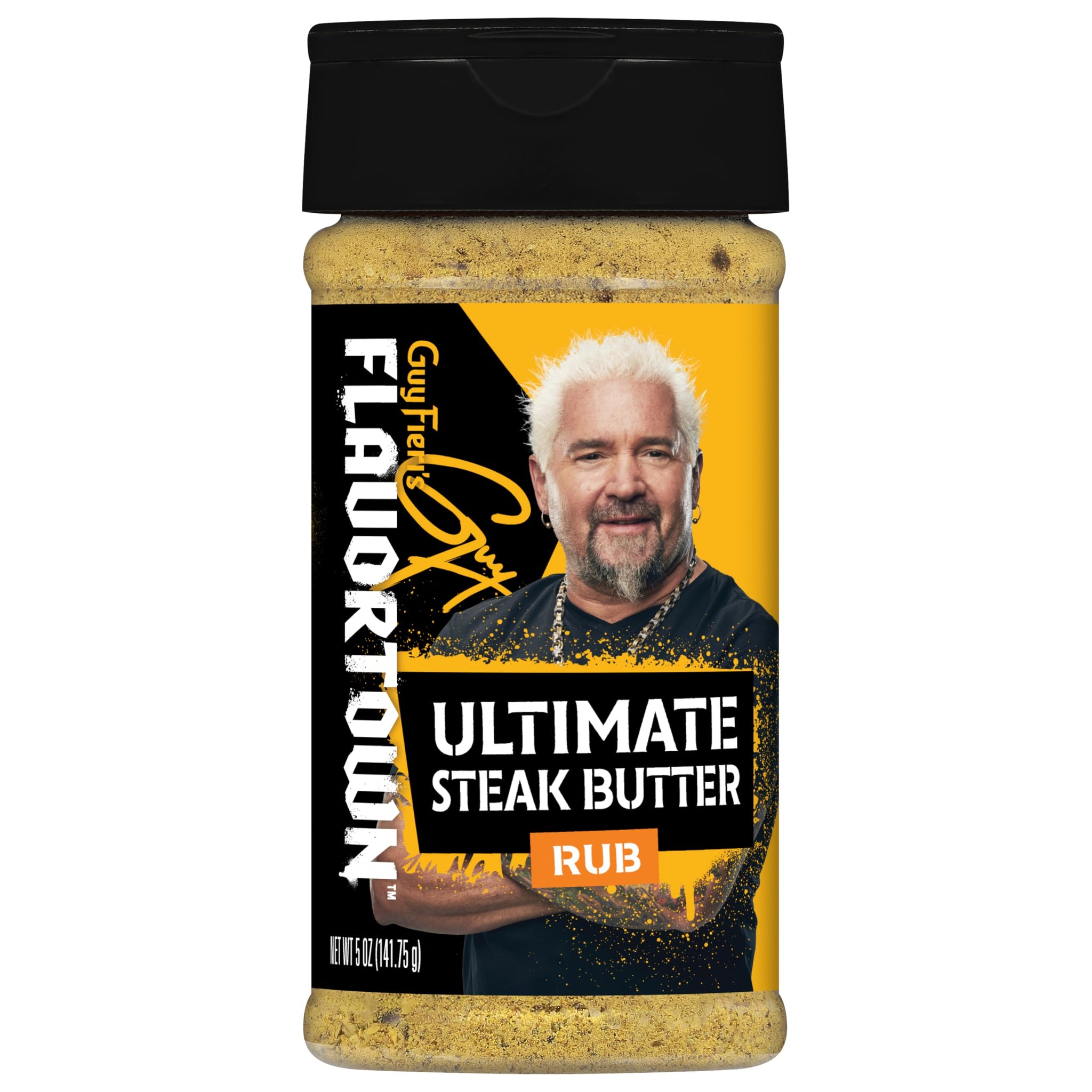 Guy Fieri's Flavortown Ultimate Steak Butter Seasoning - Blend of Salt, Spices, & Garlic, Gluten-Free Meat Rub for Cooking & Grilling, Use on Steaks
