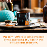ORGANIC INDIA Tulsi Turmeric Ginger Herbal Tea - Stress Relieving & Harmonizing, Immune Support, Aids Digestion, Vegan, Caffeine-Free - 18 Infusion