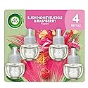 Air Wick Plug-In Scented Oil Refills, 3 Count, Lush Honeysuckle and Raspberry, Air Freshener, Essential Oils, Eco Friendly