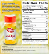 Bakers Choice Yellow Sprinkles for Baking - Jimmies Sprinkles for Ice Cream Toppings - Dairy Free, Kosher 2.8 oz.
