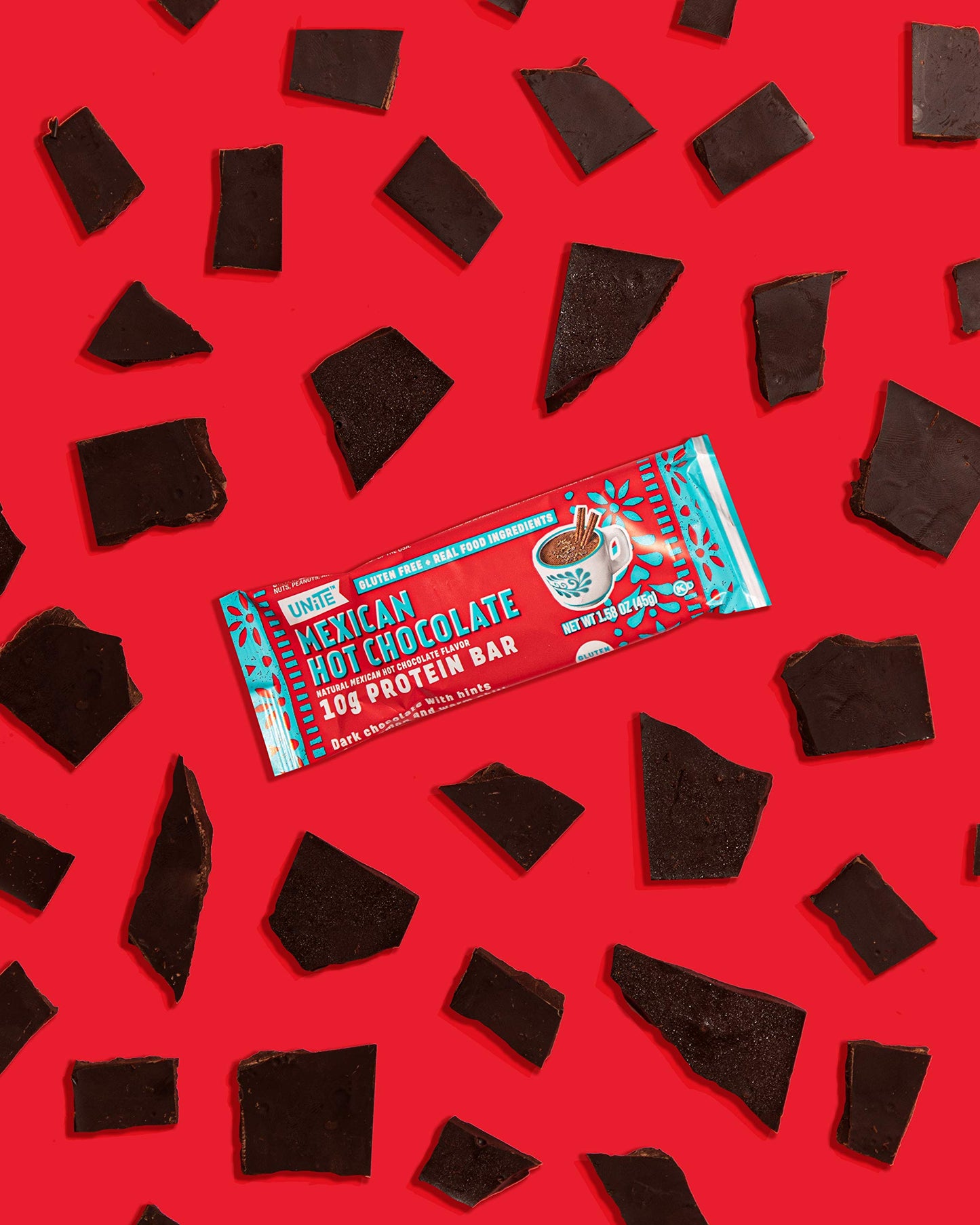 UNiTE Food, Protein Bar, Mexican Hot Chocolate, 1 ct, 1.58 oz bar