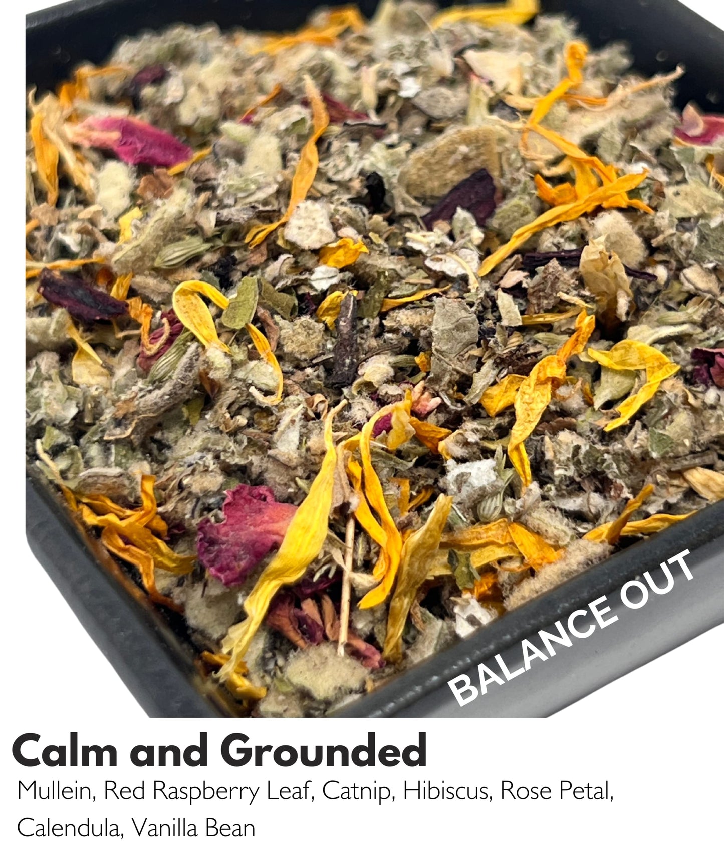 Flora Jane's Smoke & Brew - Balance Out Blend for Mental Support and Relaxation - Herbal Blend, Tea, and Bath Soak - Organic and Wildcrafted