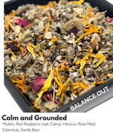 Flora Jane's Smoke & Brew - Balance Out Blend for Mental Support and Relaxation - Herbal Blend, Tea, and Bath Soak - Organic and Wildcrafted