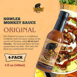Howler Monkey Sauce - Original Panamanian Hot Sauce - 5 Fl Oz (Pack of 4)