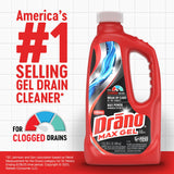 Drano Max Gel Drain Clog Remover & Cleaner, Fast-Acting to Unclog Standing Water & Remove Hair, Grease & Food Blockages, Safe for all Pipes & Septic