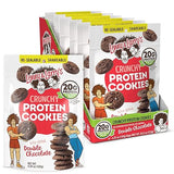 Lenny & Larry's The Complete Crunchy Cookie, Double Chocolate, 6g Plant Protein, Vegan, Non-GMO, 4.25 Ounce Pouch (Pack of 6)