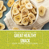 Herbaila Dried Banana Chips Unsweetened Bulk, 1 lb. Dried Bananas, Unsweetened Banana Chips, Dehydrated Bananas, Unsweetened Dried Banana slices