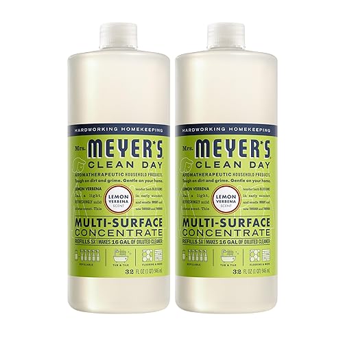 Mrs. Meyer's Multi-Surface Concentrate Lemon Verbena, 32 OZ (Pack of 2)