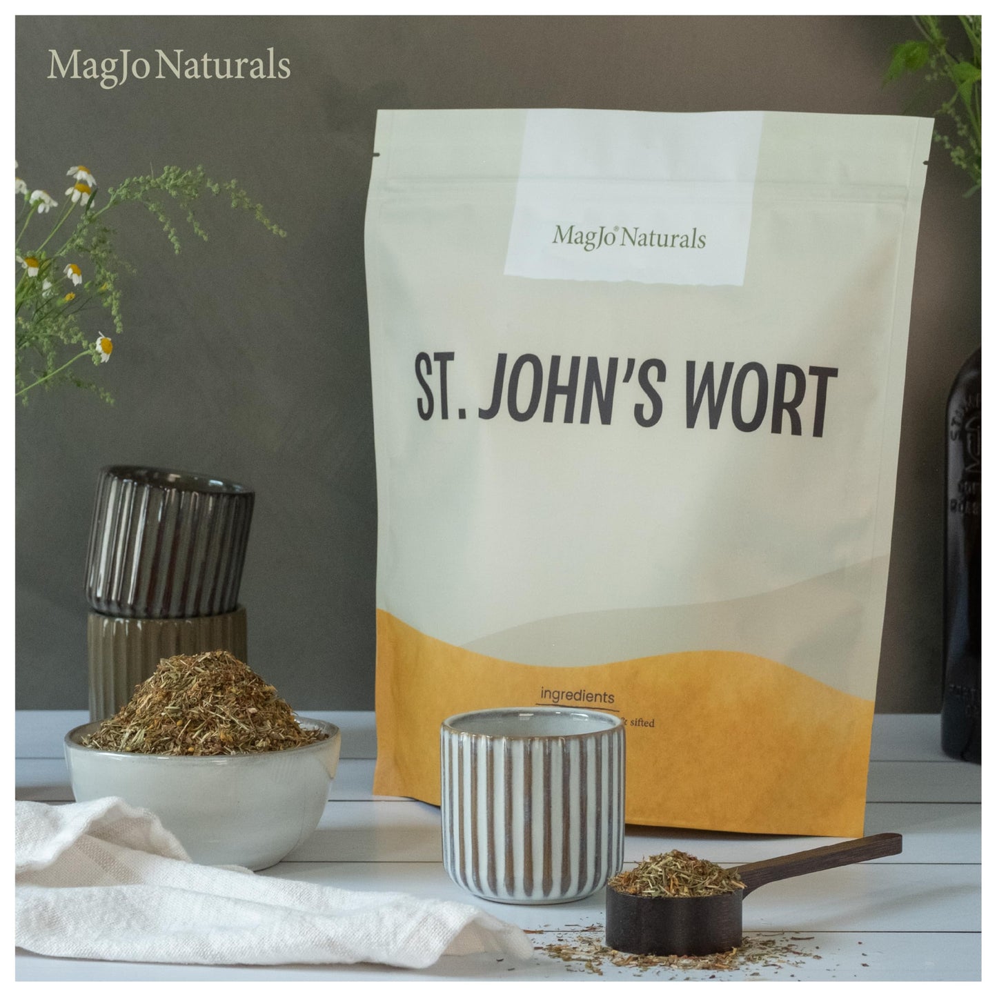 MagJo Naturals, St. John's Wort Herb (12 Ounce) Cut & Sifted