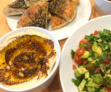 Premium Hummus & Tahini Seasoning Topper by SPICE + LEAF - Vegan Kosher Pesticide Free - Spice blend for Hummus, Tahini, Guacamole, Eggs, Salad, Fish