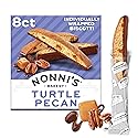 Nonni's Turtle Pecan Biscotti, Individually Wrapped Italian Cookie Snacks, 8 Servings (Pack of 1)