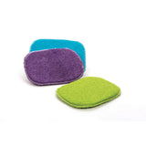 RSVP International Skrubby Cleaning Collection Machine Washable, Nylon Coated, Pot & Pan Scrubbing, Sponges, 3 Piece, Tri-Color Set