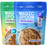 Magic Spoon High Protein Granola Low Sugar - 2 Pack: Blueberry Vanilla & Apple Cinnamon - Low Carb Sugar Free Protein Snacks & Breakfast Food - Grain