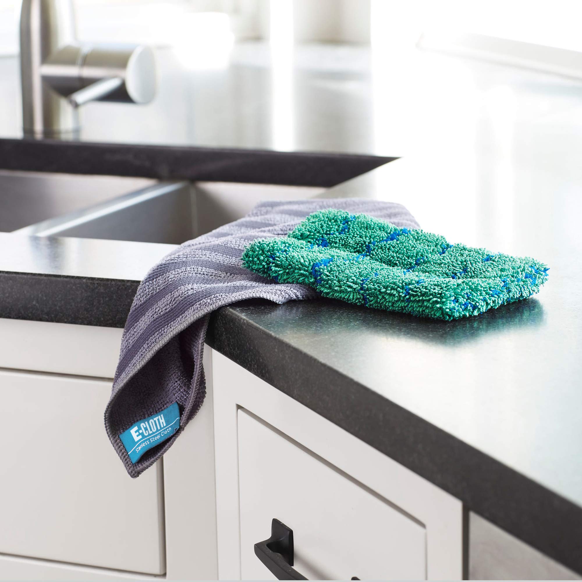 E-Cloth Kitchen Dynamo, Premium Microfiber Non-Scratch Kitchen Dish Scrubber Sponge, Ideal for Dish, Sink and Countertop Cleaning, 100 Wash Guarantee