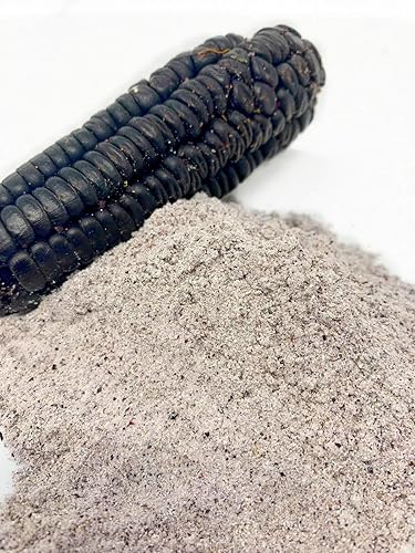 Heirloom Organic PURPLE CORN 16 oz (1 lb.) Powder Cornmeal Flour for Baking, Smoothies, Cornbread, Tortillas, USA Stone Ground Milled