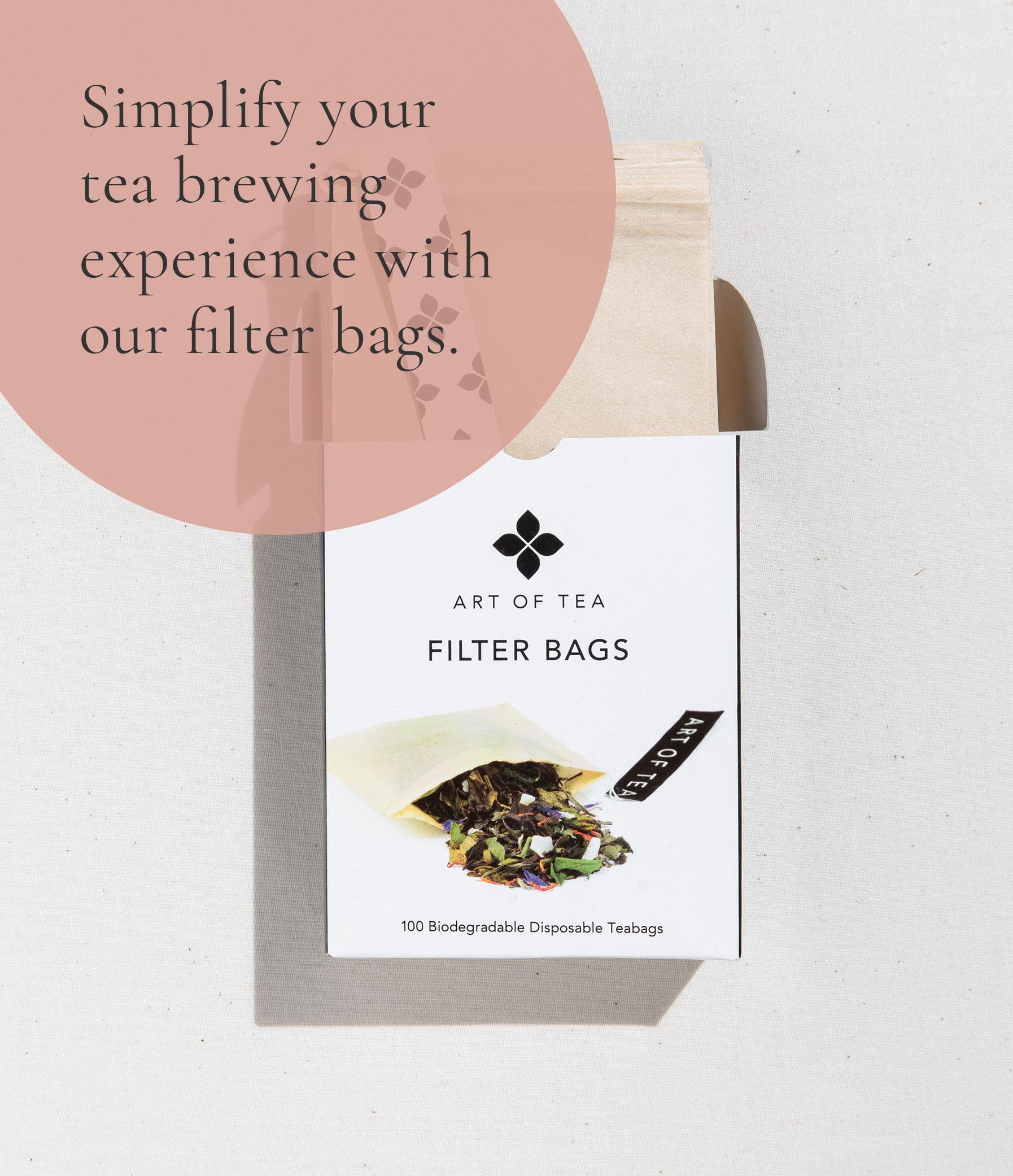 Art of Tea | Rose Black | 50 Count Pyramid Tea Bag Sachets