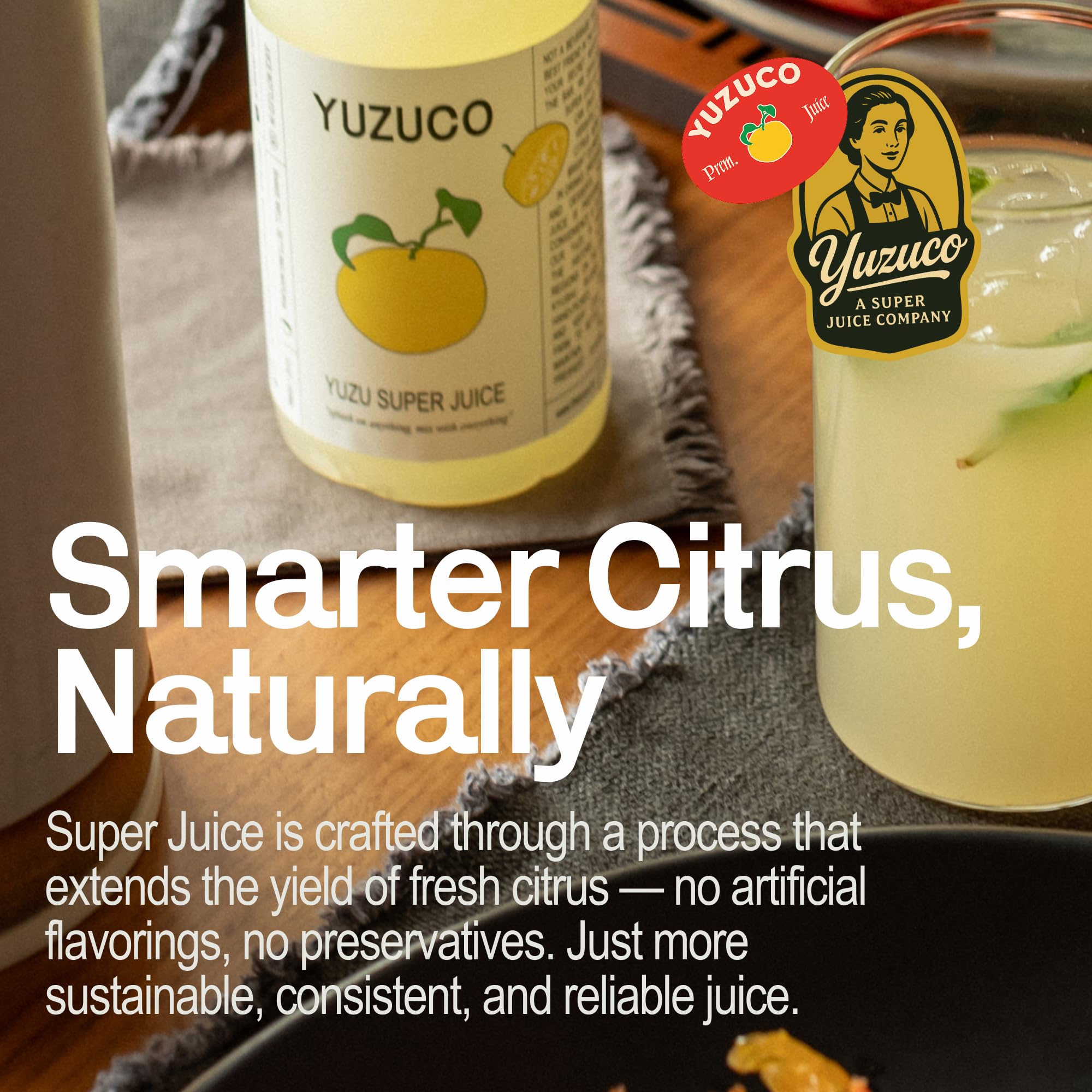 YUZUCO Yuzu super juice (13 Ounces, Pack of 1) - Award-Winning Japanese Yuzu Juice Blend with Lively Citrus Notes, Crafted Specifically for Cocktails