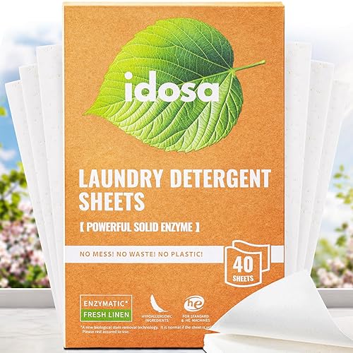 Laundry Detergent Sheets 80 Loads Stain-Fighting Enzymes - Plant Powered Fragrance Microcapsules Eco-Friendly Laundry Soap Sheets - Home or Travel
