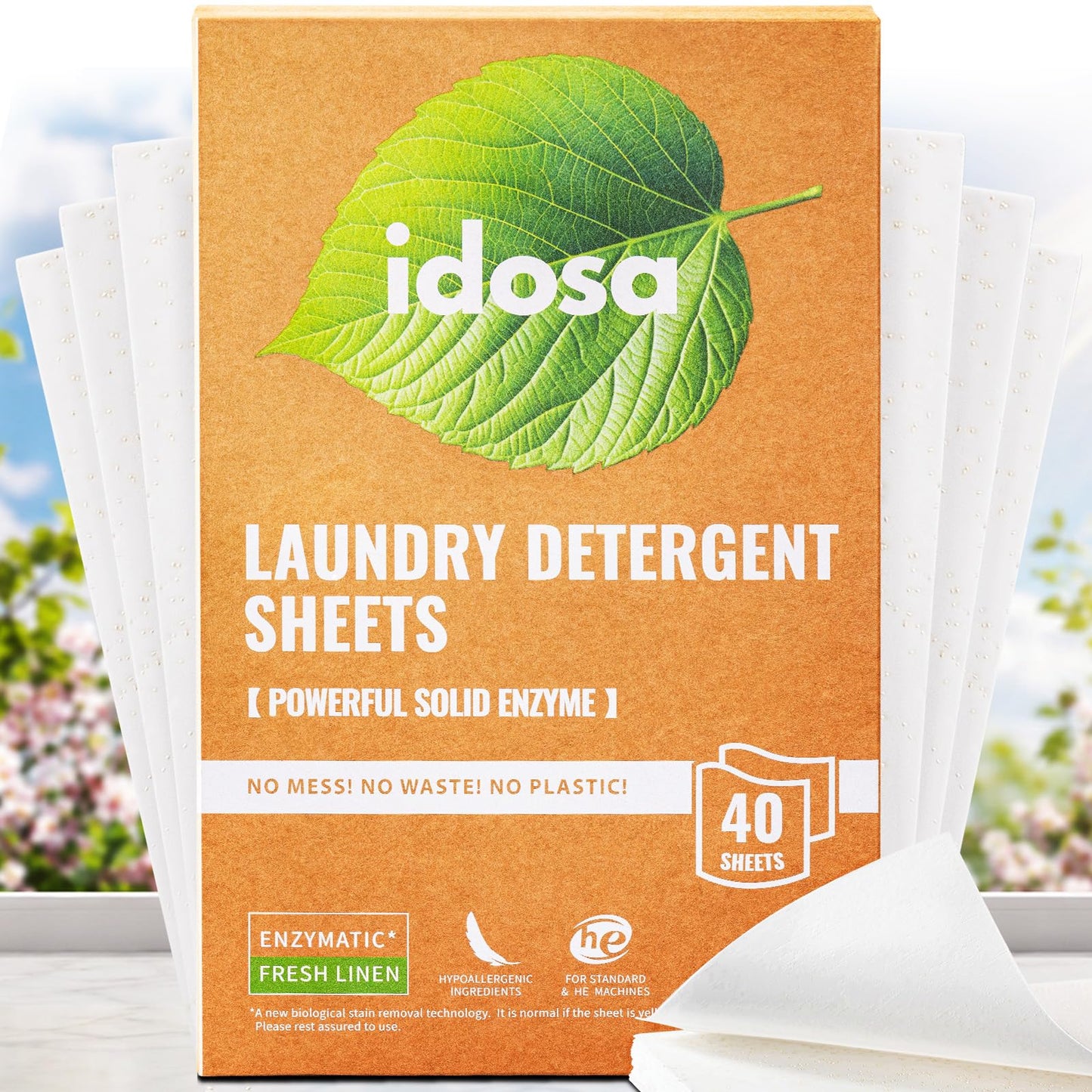 Laundry Detergent Sheets 80 Loads Stain-Fighting Enzymes - Plant Powered Fragrance Microcapsules Eco-Friendly Laundry Soap Sheets - Home or Travel