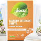 Laundry Detergent Sheets 80 Loads Stain-Fighting Enzymes - Plant Powered Fragrance Microcapsules Eco-Friendly Laundry Soap Sheets - Home or Travel
