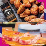 Kinder's Woodfired Garlic Seasoning with Hardwood Smoked Flavors 4 PK Premium BBQ Barbecue Rub Choice Bundle (24 oz) + BBQ Guide & Bottle Opener (6