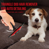 Triangle Pet Hair Remover with 3 Cleaning Modes- Innovative Dog Hair Remover for Car, Clothes, Carpet, & Furniture- Ergonomic Lint Remover for Couch