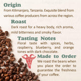 Thank the Goat Gourmet Made to Order Coffee Pods, Freshly Roasted, Dark Roast Compatible with Keurig 2.0 K-Cup Brewers, From Kilimanjaro, Tanzania, 24