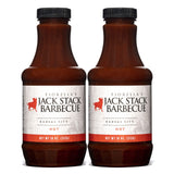 Jack Stack Barbecue Hot Sauce - Kansas City Cayenne Pepper BBQ Sauce 2 Pack - Spicy Smoked KC BBQ Sauce (2, 18oz Bottles)