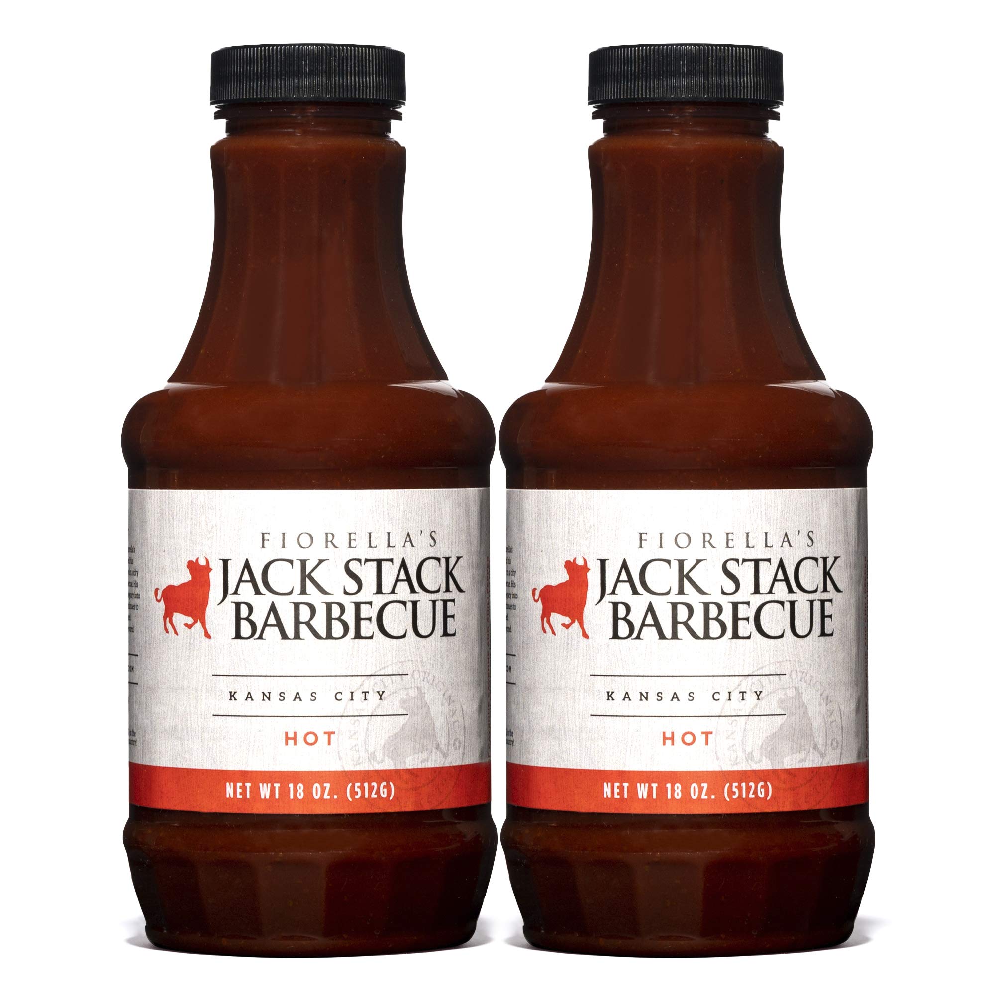 Jack Stack Barbecue Hot Sauce - Kansas City Cayenne Pepper BBQ Sauce 2 Pack - Spicy Smoked KC BBQ Sauce (2, 18oz Bottles)