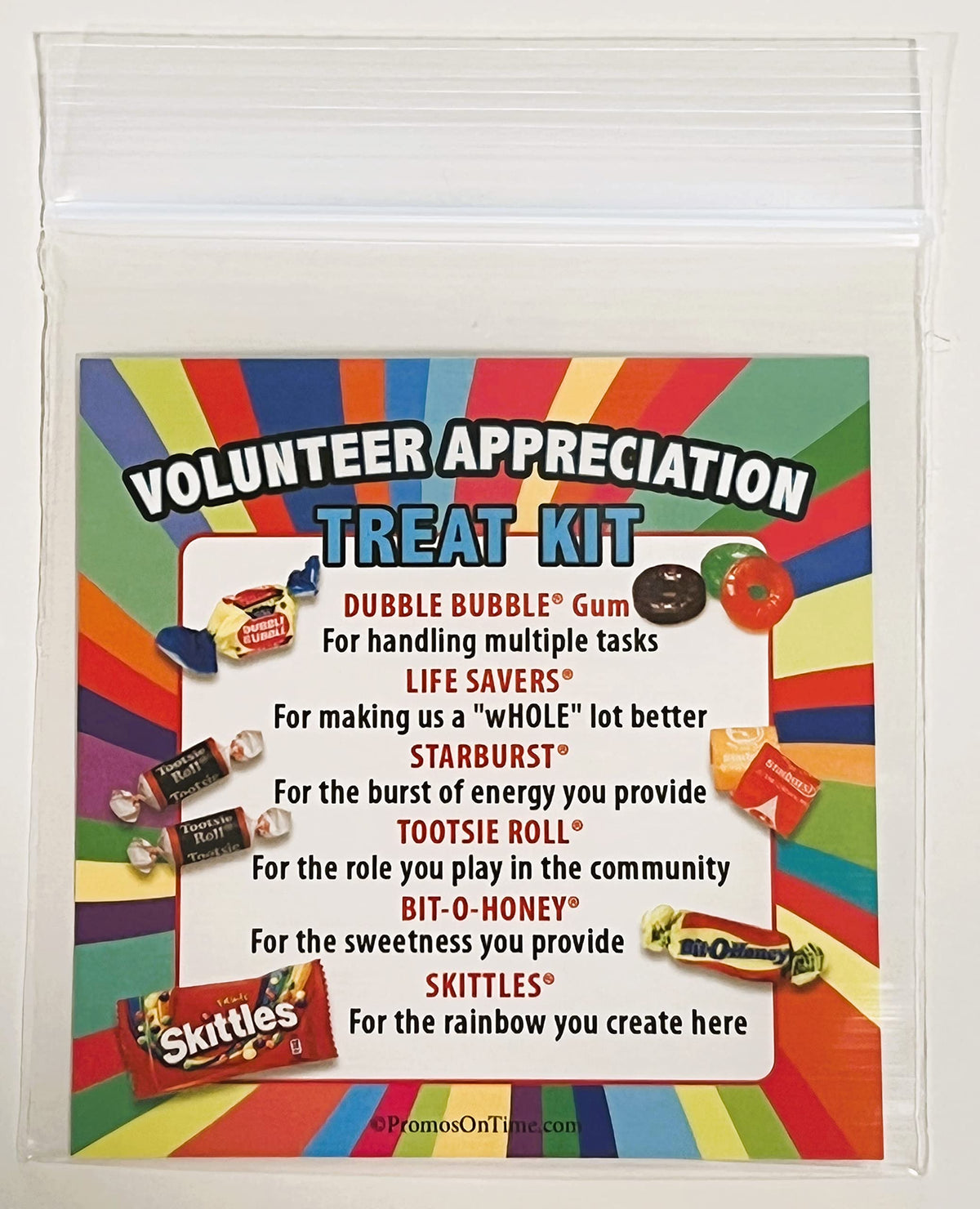 Volunteer Appreciation Treat Survival Kit (50 kits per pack) Gifts for National Volunteer Week