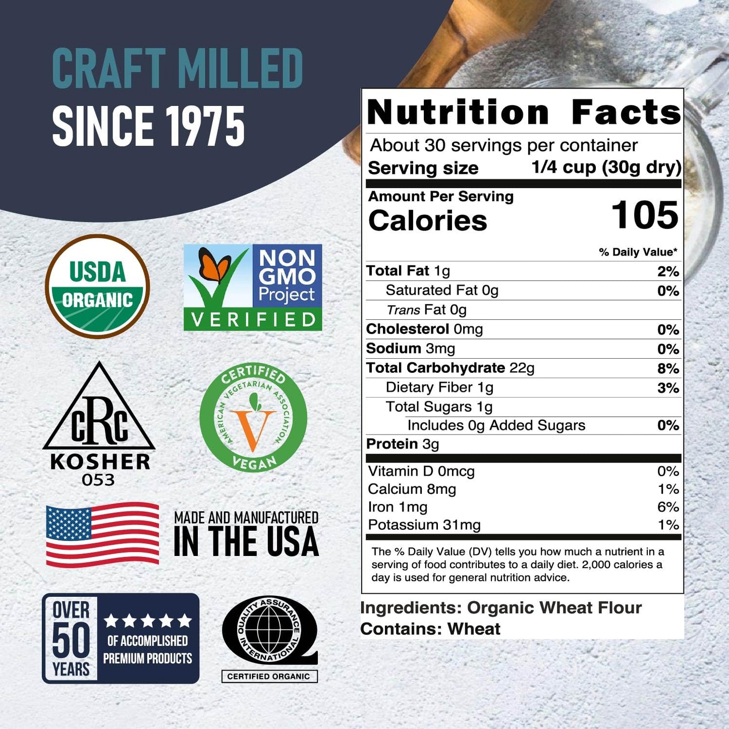 Great River Milling Lily White Organic All-Purpose Flour | Unbleached & Unbromated | Non-GMO, Kosher | Ideal for Bread, Cookies, Cakes, Pizza Dough