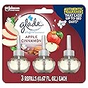 Glade PlugIns Refills Air Freshener, Scented and Essential Oils for Home and Bathroom, Apple Cinnamon, 2.01 Fl Oz, 3 Count