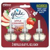 Glade PlugIns Refills Air Freshener, Scented and Essential Oils for Home and Bathroom, Apple Cinnamon, 2.01 Fl Oz, 3 Count