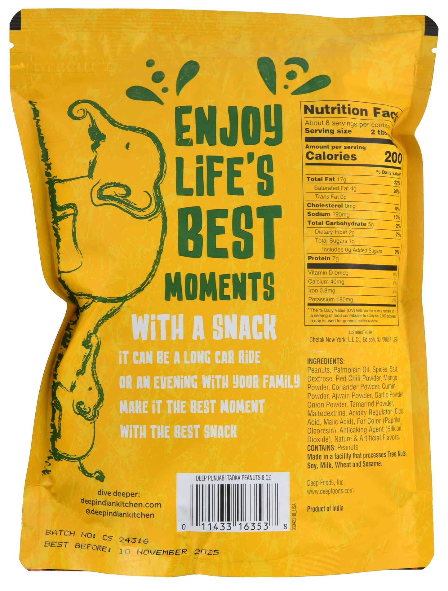 Masala Nuts Punjabi Tadka Peanuts (8oz)