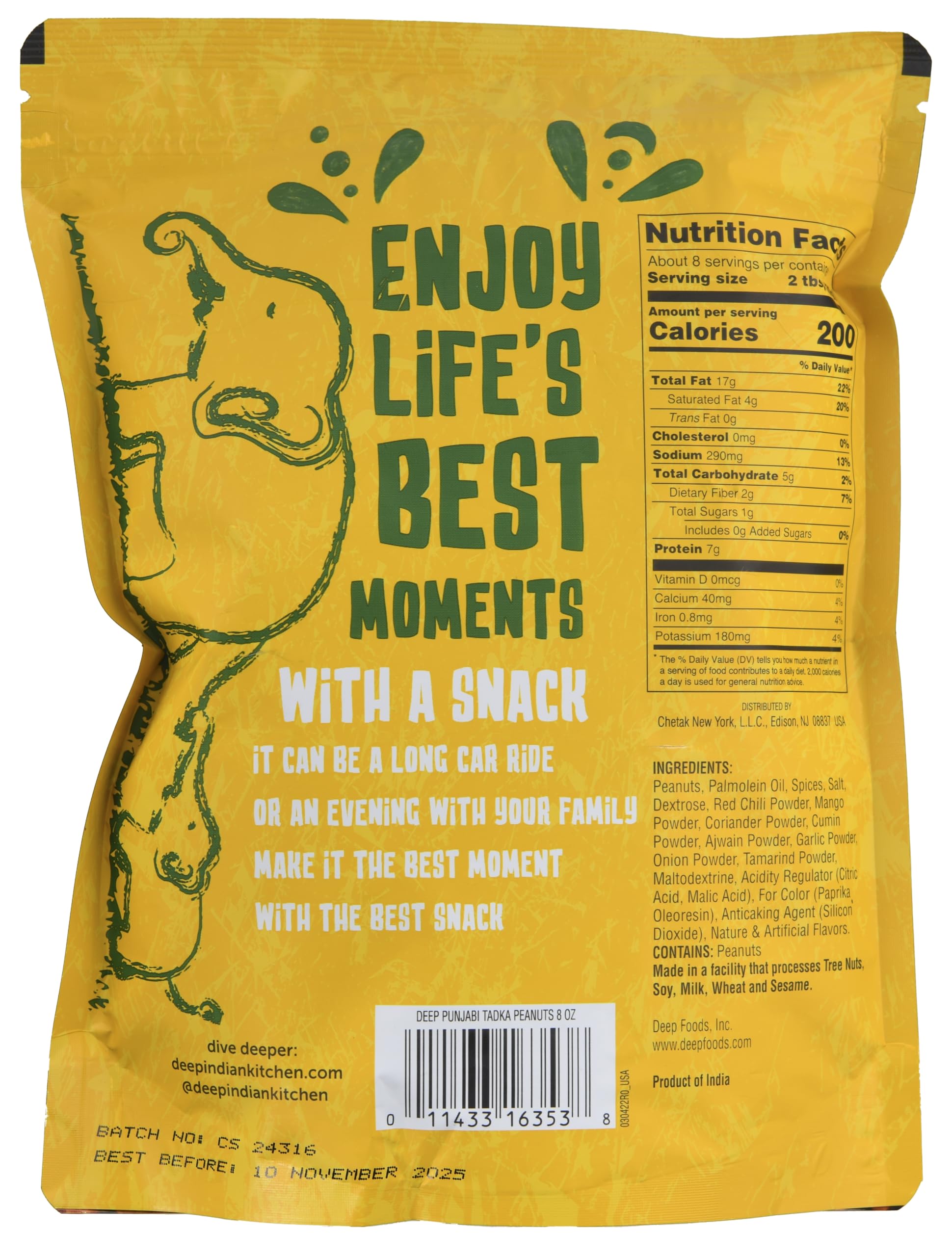 Masala Nuts Punjabi Tadka Peanuts (8oz)