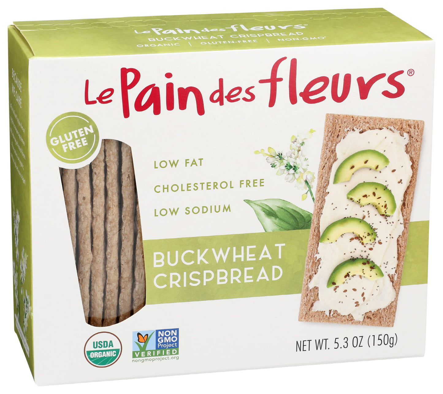 Le Pain des Fleurs Crispbread, Buckwheat, 5.3 ounce