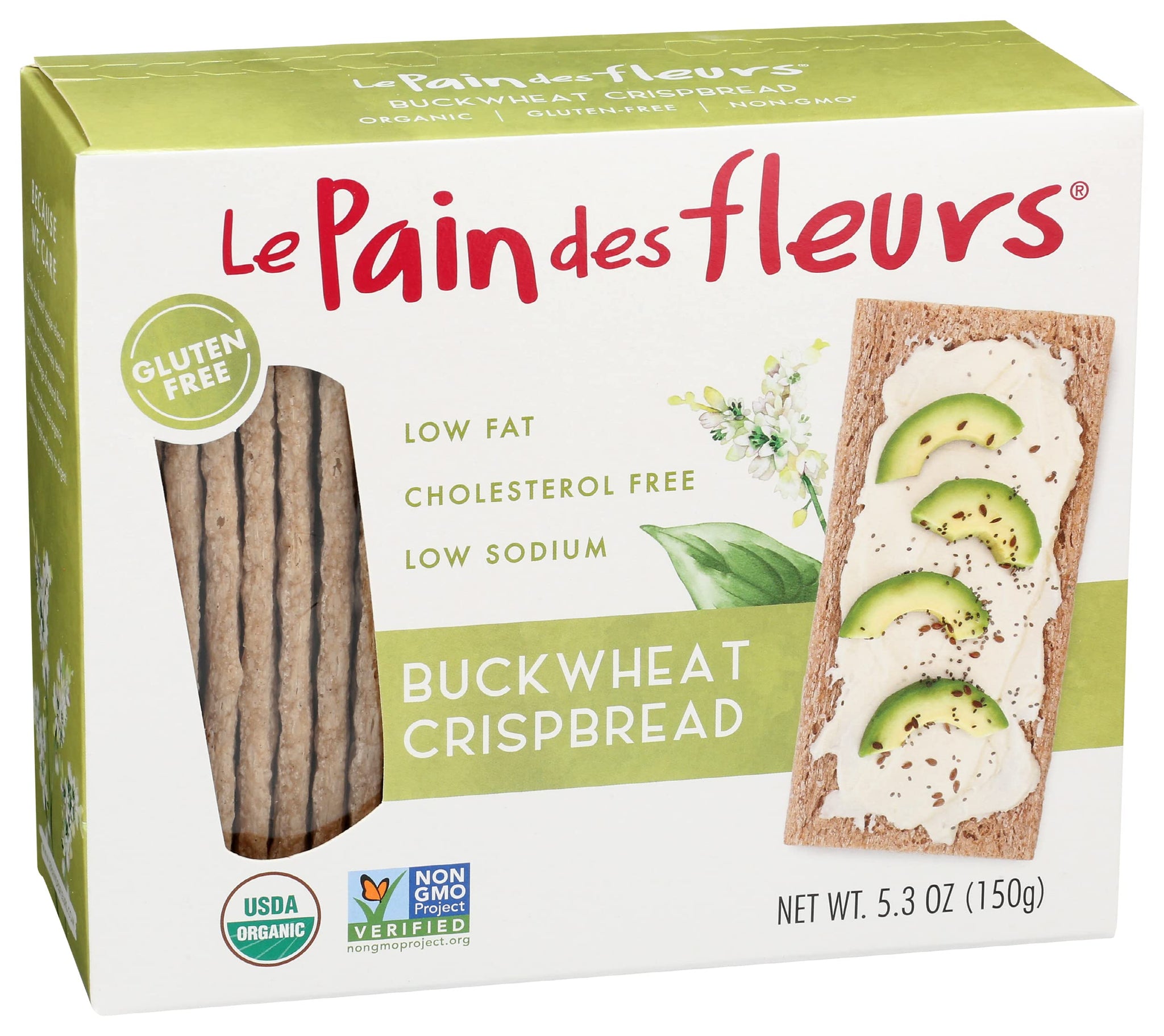 Le Pain des Fleurs Crispbread, Buckwheat, 5.3 ounce