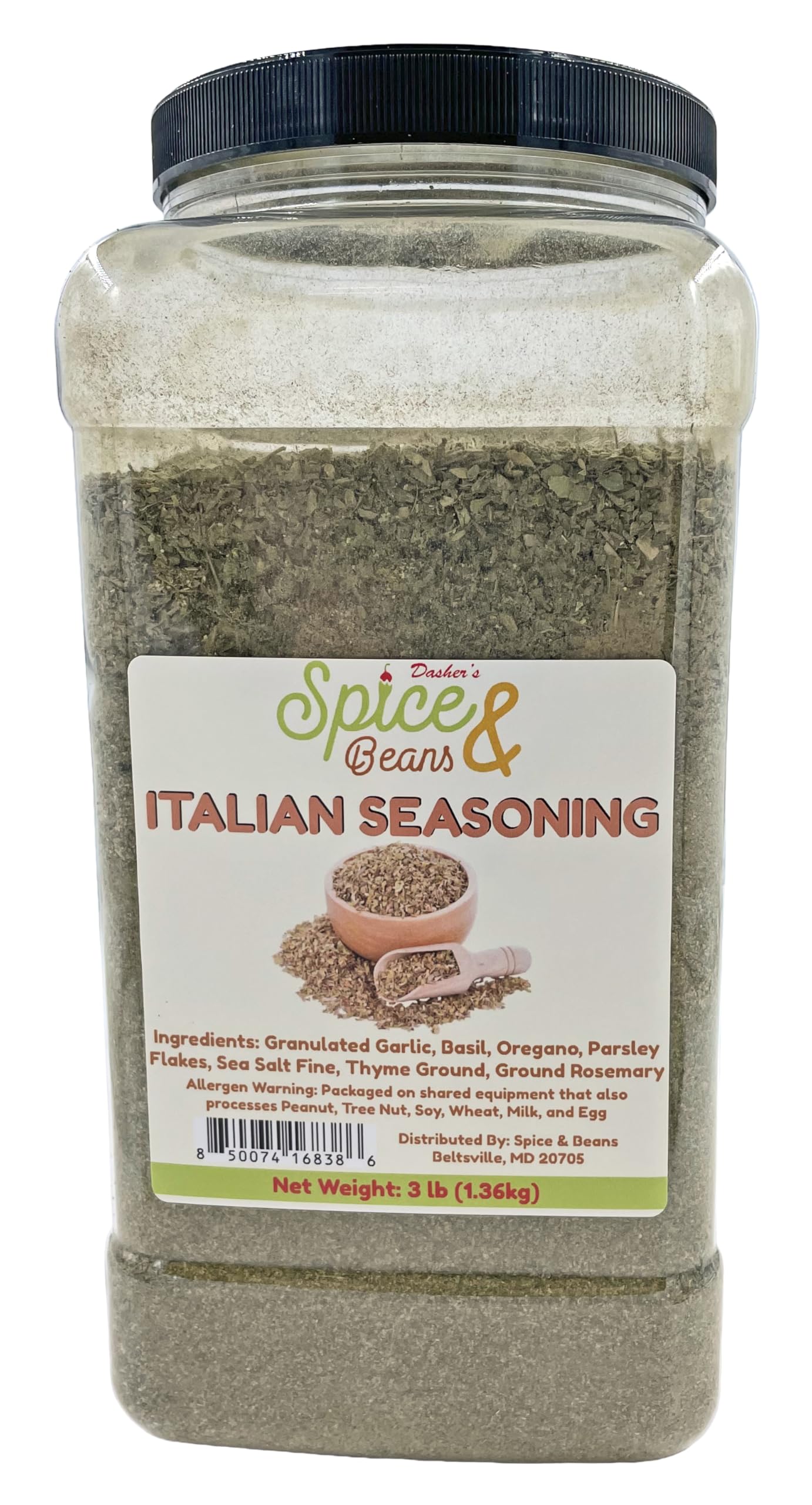 Italian Seasoning | Dried Herb & Seasoning Blend | by Dasher's Spice & Beans | 3 lbs